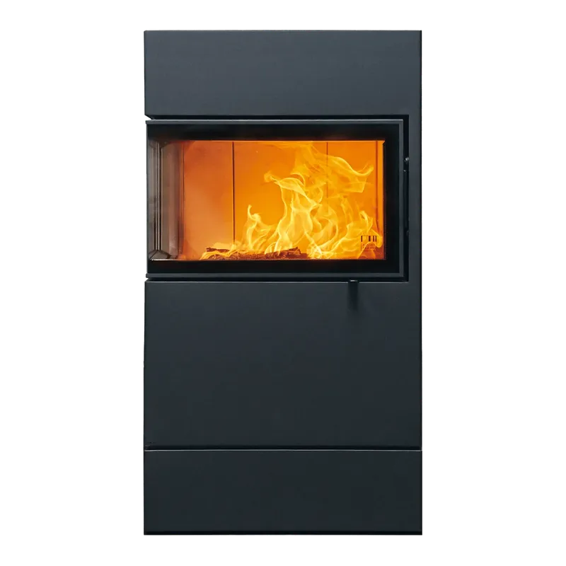Poêle à bois Austroflamm Dexter 2.0 gauche, vue de face sur fond blanc
