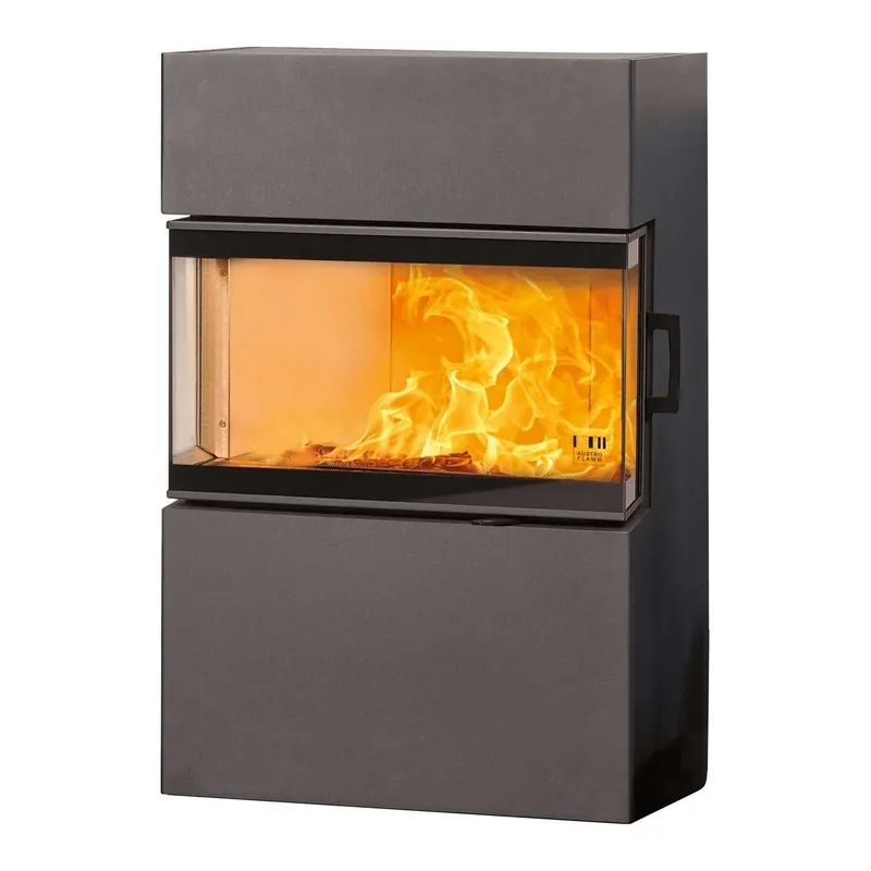 Poêle à bois Austroflamm Dexter S3, vue de face sur fond blanc