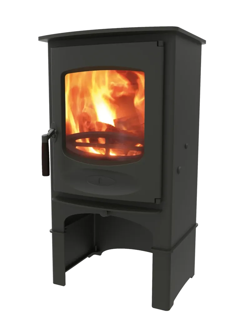 Poêle à bois Charnwood C-Six, installé dans un intérieur