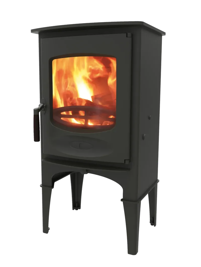 Poêle à bois Charnwood C-Six, installé dans un intérieur