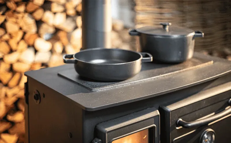 Cuisinière à bois Charnwood Haven, vue de face