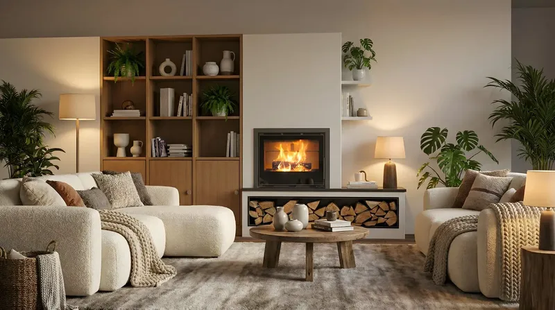 Insert à bois Saey Comfort Line II 70, encastré dans un salon